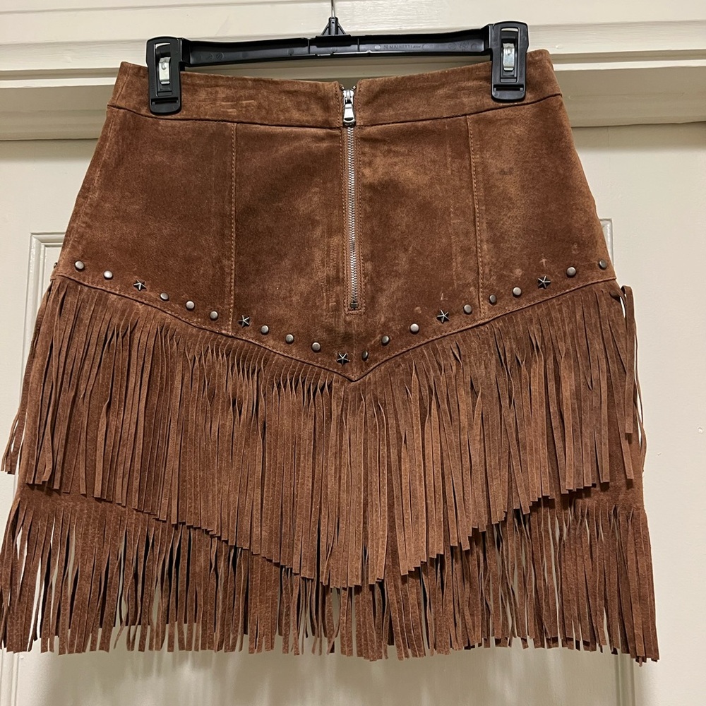 Western fringe skirt